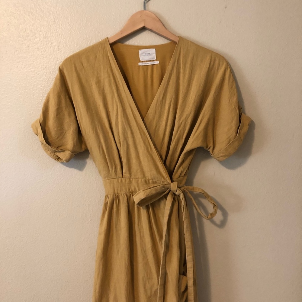Urban Outfitters Yellow Wrap Dress